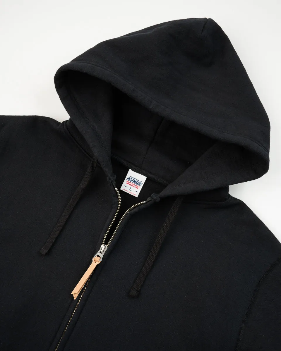 Printed 14oz Ultra Heavyweight Loopwheel Cotton Zippered Hoodie - Black sold by Iron Heart product image thumbnail 5