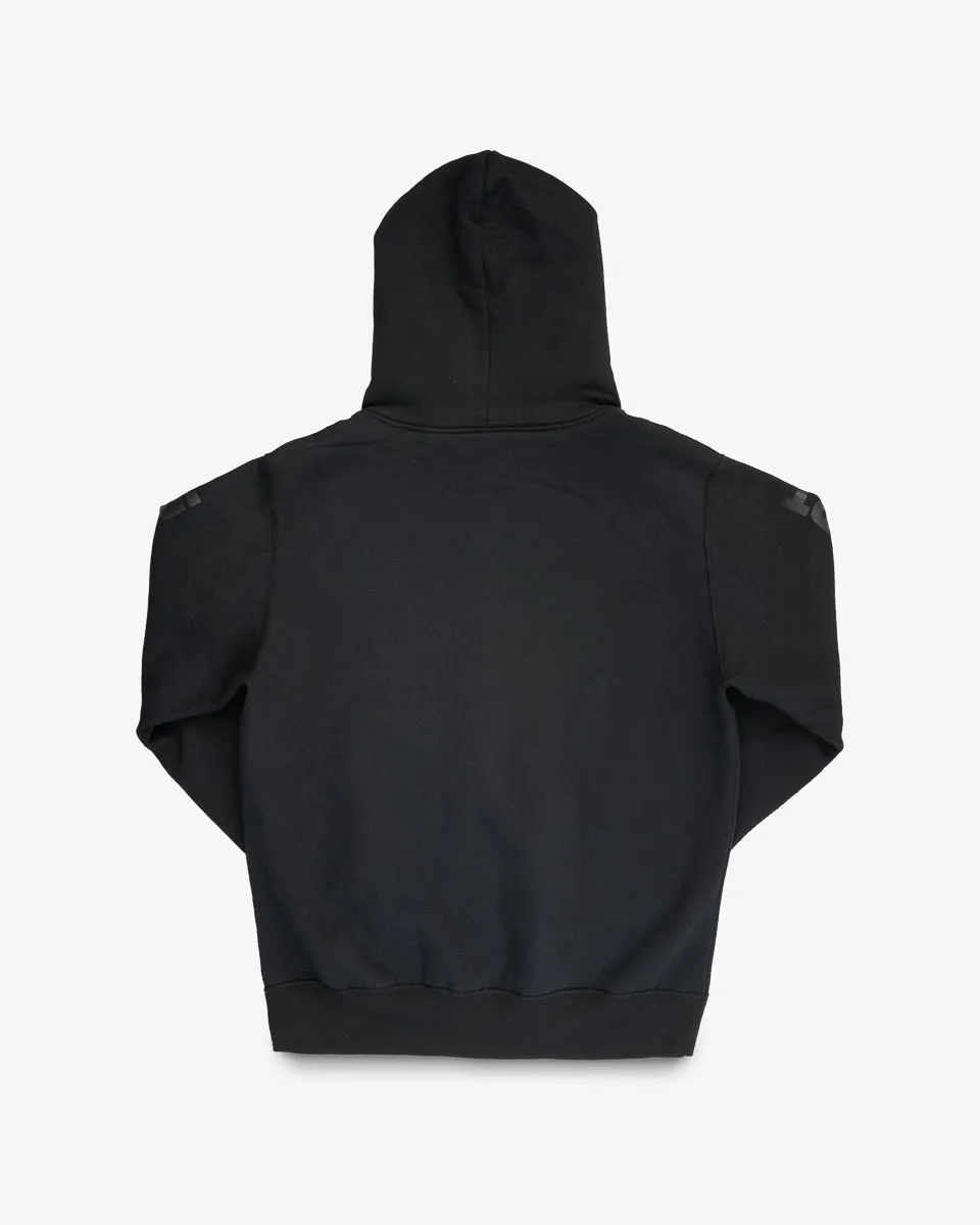 Printed 14oz Ultra Heavyweight Loopwheel Cotton Zippered Hoodie - Black sold by Iron Heart product image thumbnail 4