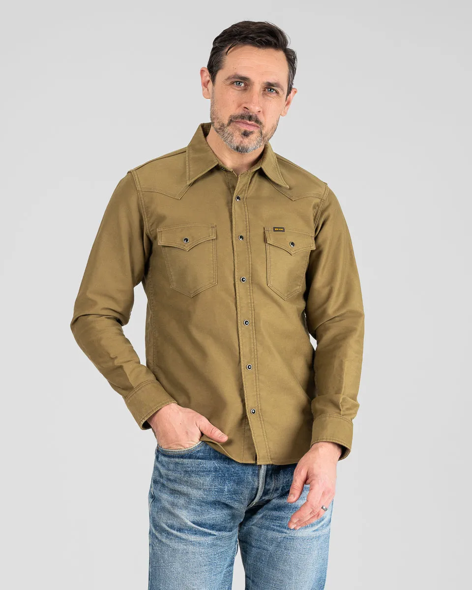 12oz Military Moleskin Western Shirt - Khaki sold by Iron Heart product image thumbnail 2