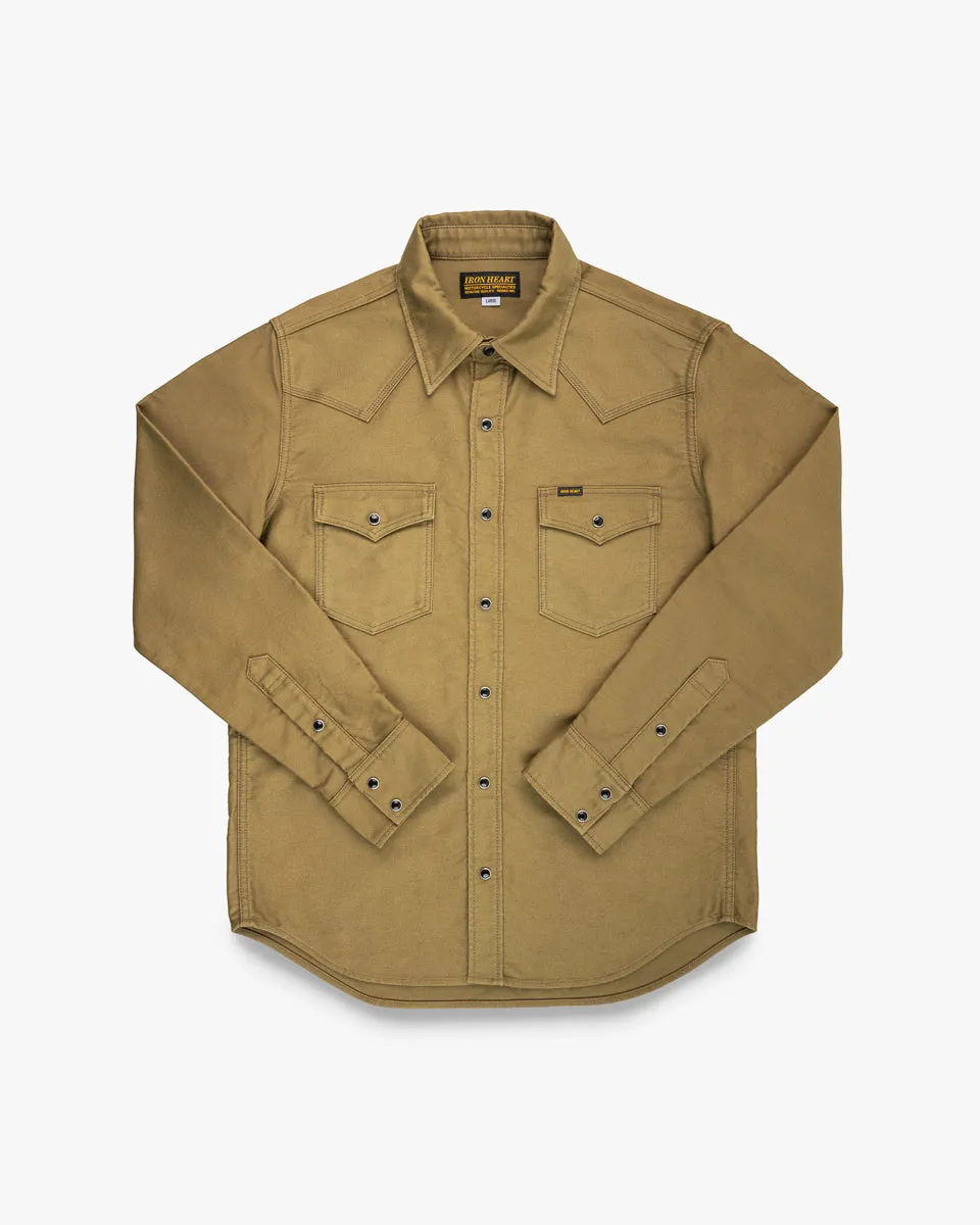 12oz Military Moleskin Western Shirt - Khaki sold by Iron Heart