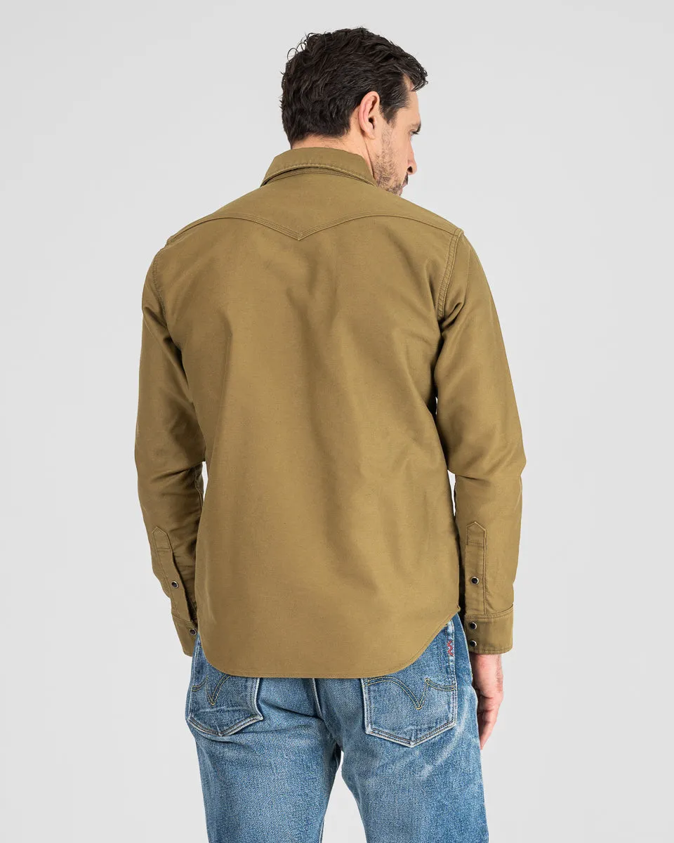 12oz Military Moleskin Western Shirt - Khaki sold by Iron Heart product image thumbnail 3