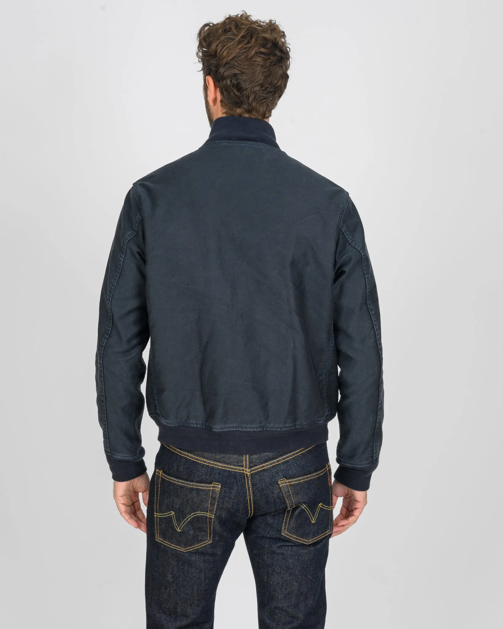 12oz Whipcord Tanker Jacket - Navy sold by Iron Heart product image thumbnail 3