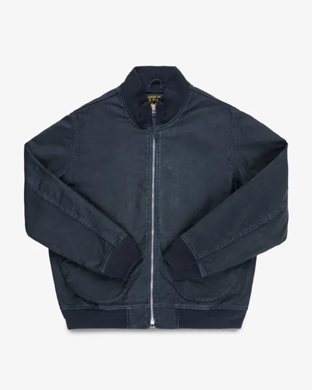 12oz Whipcord Tanker Jacket - Navy made by Iron Heart
