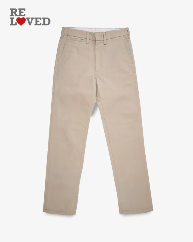 12oz Heavy Cotton Relaxed Fit Chinos - Khaki (IH-731-KHA) Tag 30, Hemmed to 31.0'' sold by Iron Heart