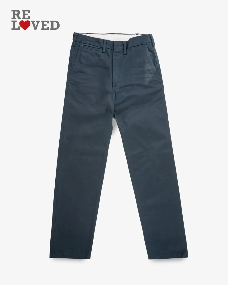 12oz Heavy Cotton Relaxed Fit Chinos - Navy (IH-731-NAV) Tag 30, hemmed to 31.0" sold by Iron Heart product image thumbnail 2