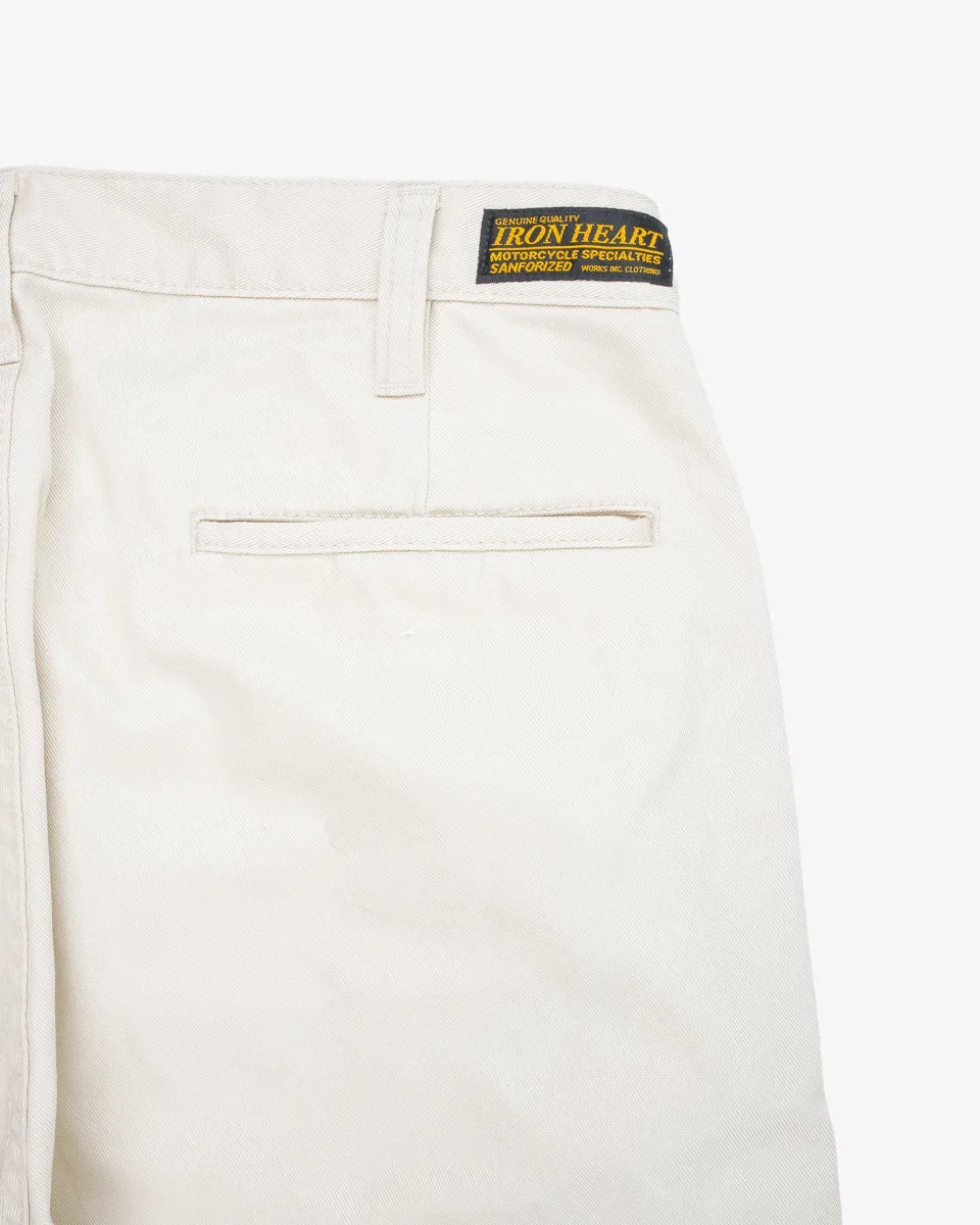 9oz Mercerised Selvedge Cotton Slim Tapered Chinos - Ivory (IH-721-IVO) Tag 35, Hemmed to 31.0" sold by Iron Heart product image thumbnail 3