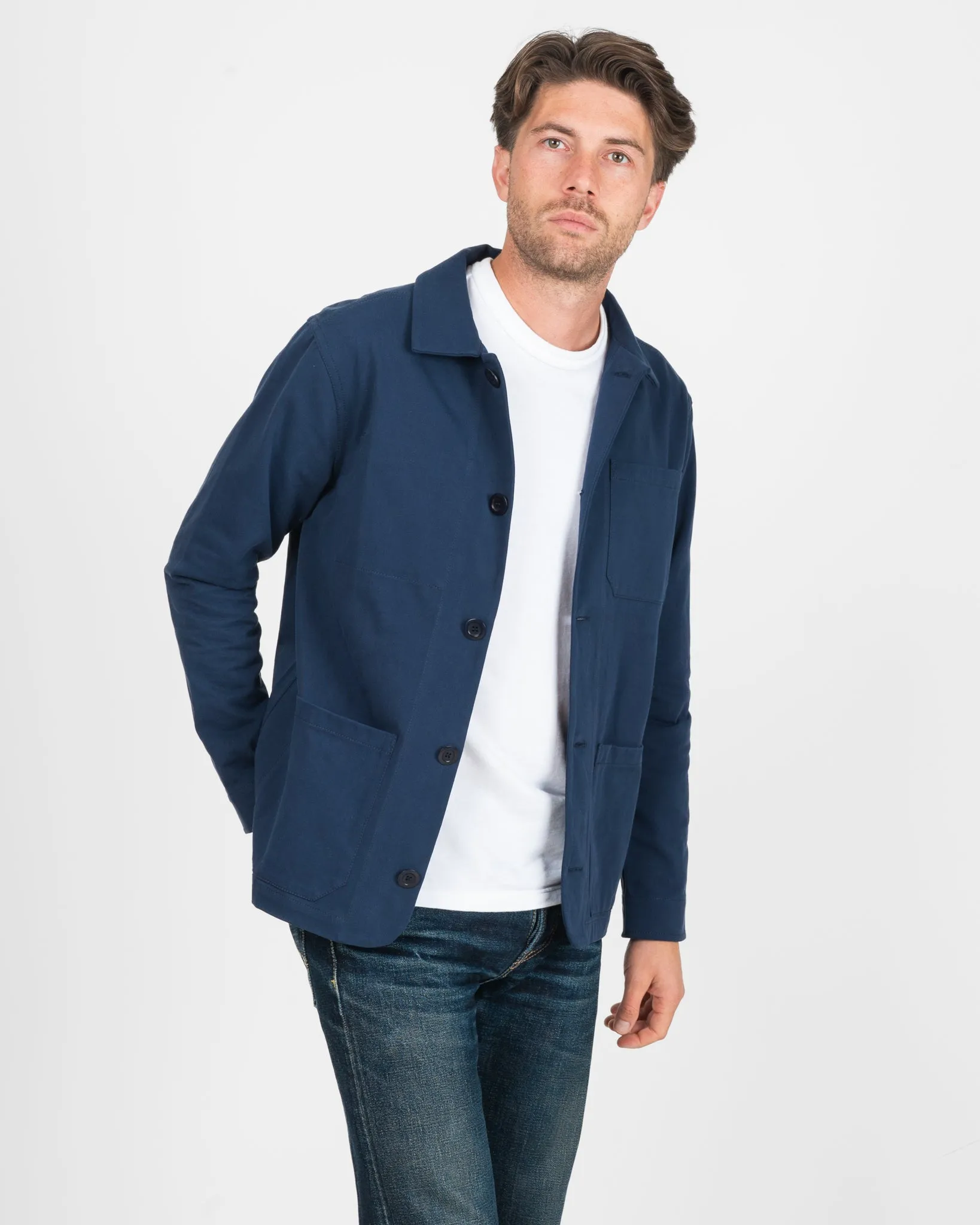 STF 8oz Brushed Twill Chore Jacket - Navy sold by Iron Heart product image thumbnail 5