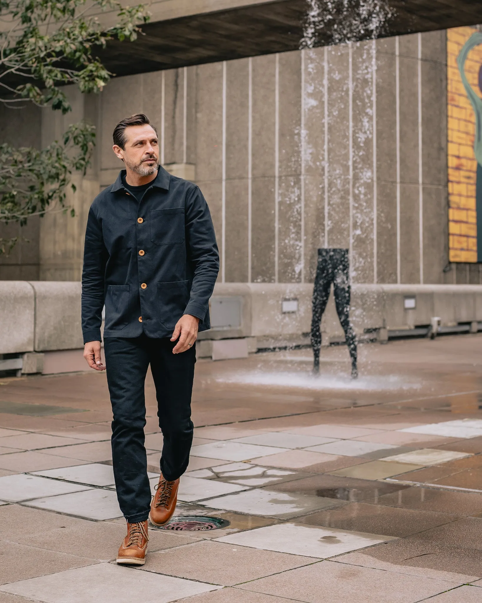 STF 8oz Brushed Twill Chore Jacket - Black sold by Iron Heart product image thumbnail 3