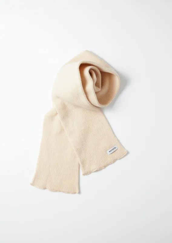 ROTOTO - Merino Lambswool Scarf - White made by ROTOTO