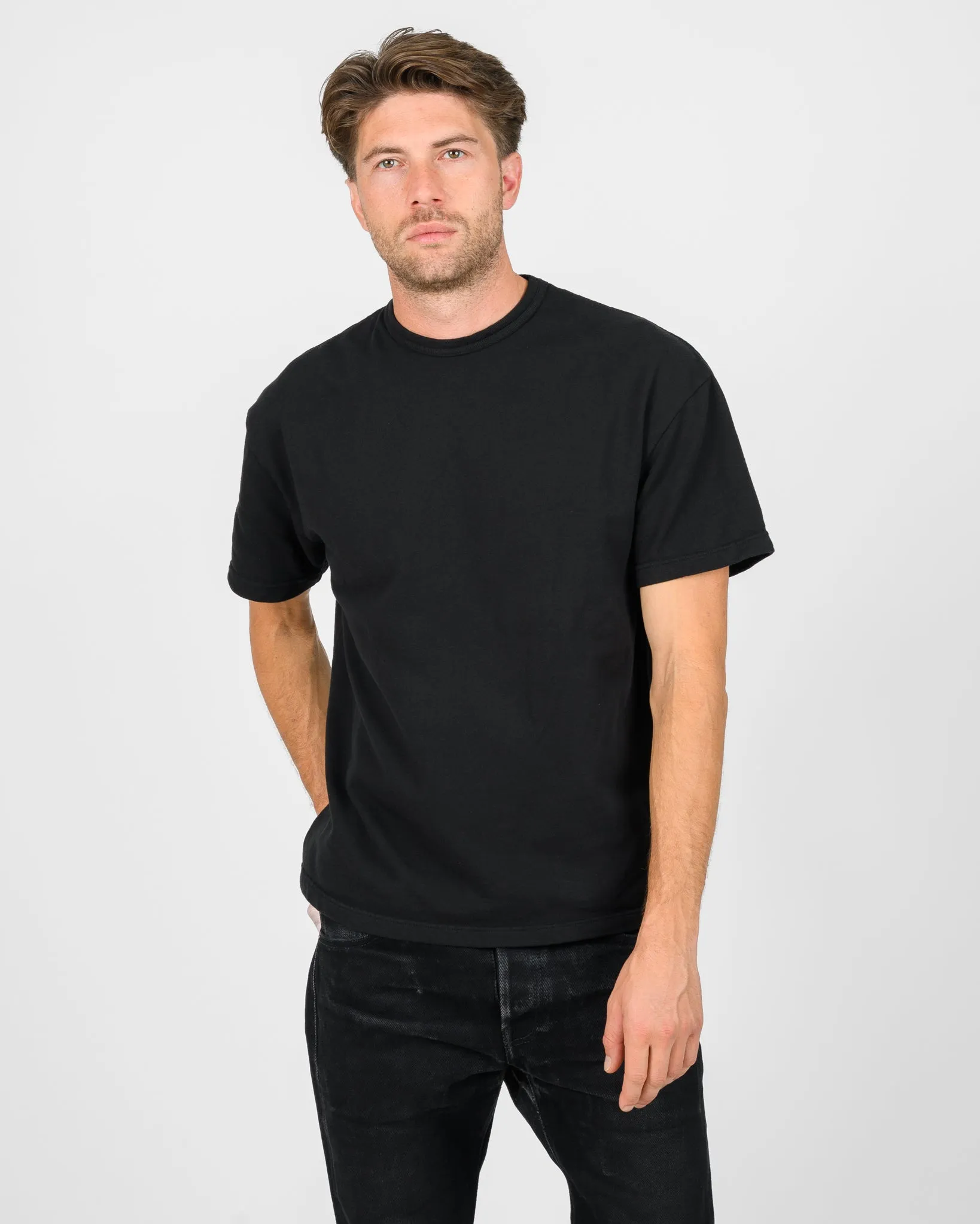 UTILITEES - 10oz Heavyweight Crew Neck T-Shirt - Black sold by Iron Heart product image thumbnail 2