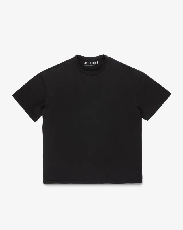 UTILITEES - 10oz Heavyweight Crew Neck T-Shirt - Black sold by Iron Heart