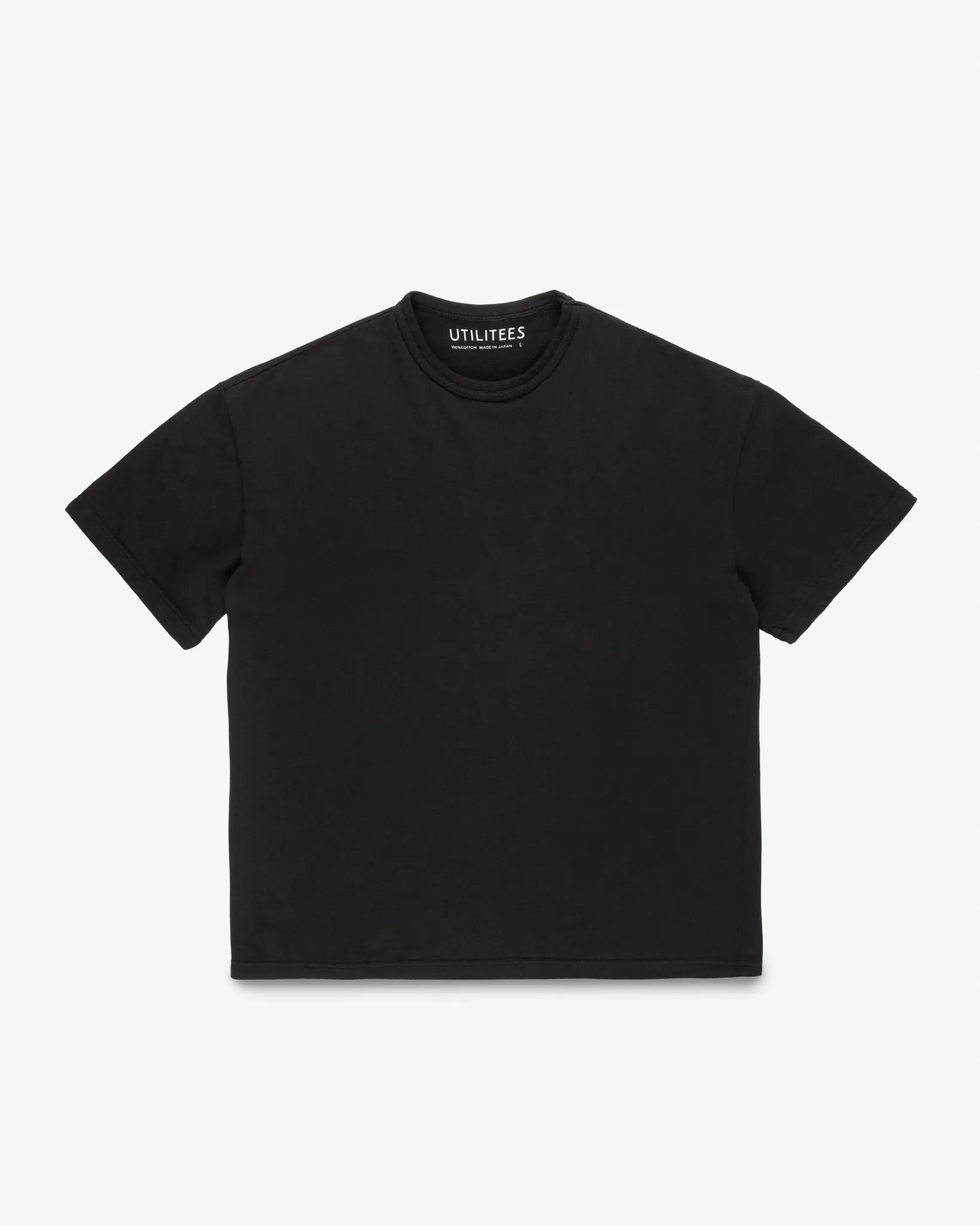 UTILITEES - 10oz Heavyweight Crew Neck T-Shirt - Black sold by Iron Heart