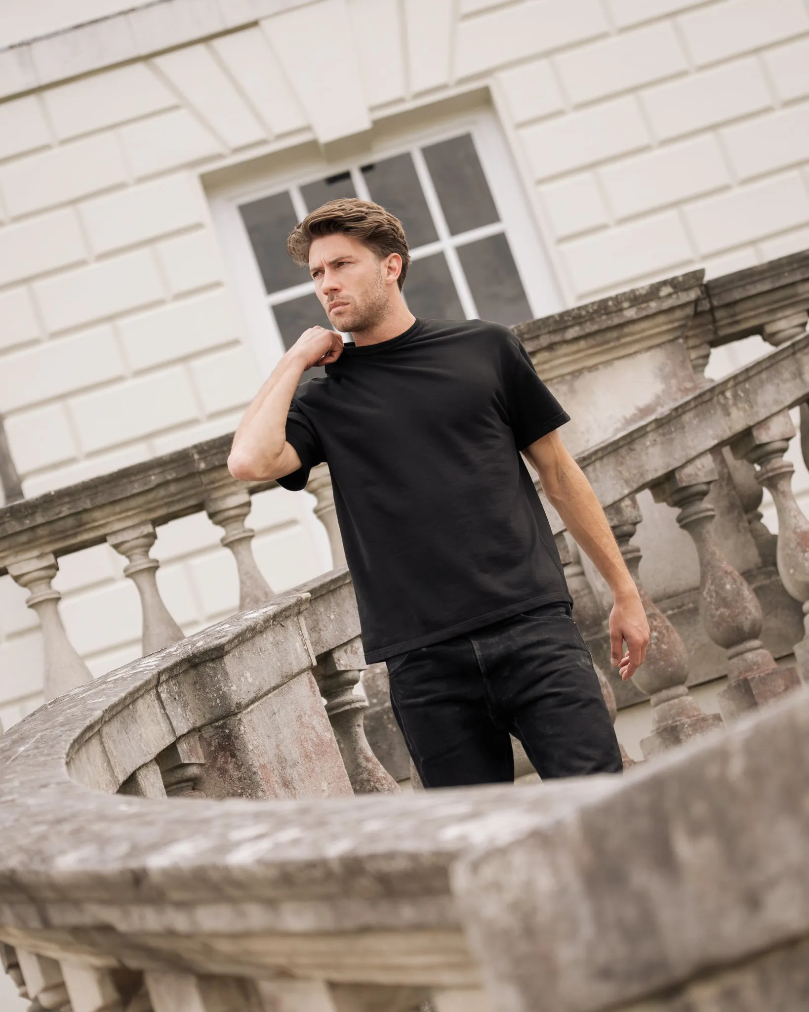 UTILITEES - 10oz Heavyweight Crew Neck T-Shirt - Black sold by Iron Heart product image thumbnail 4