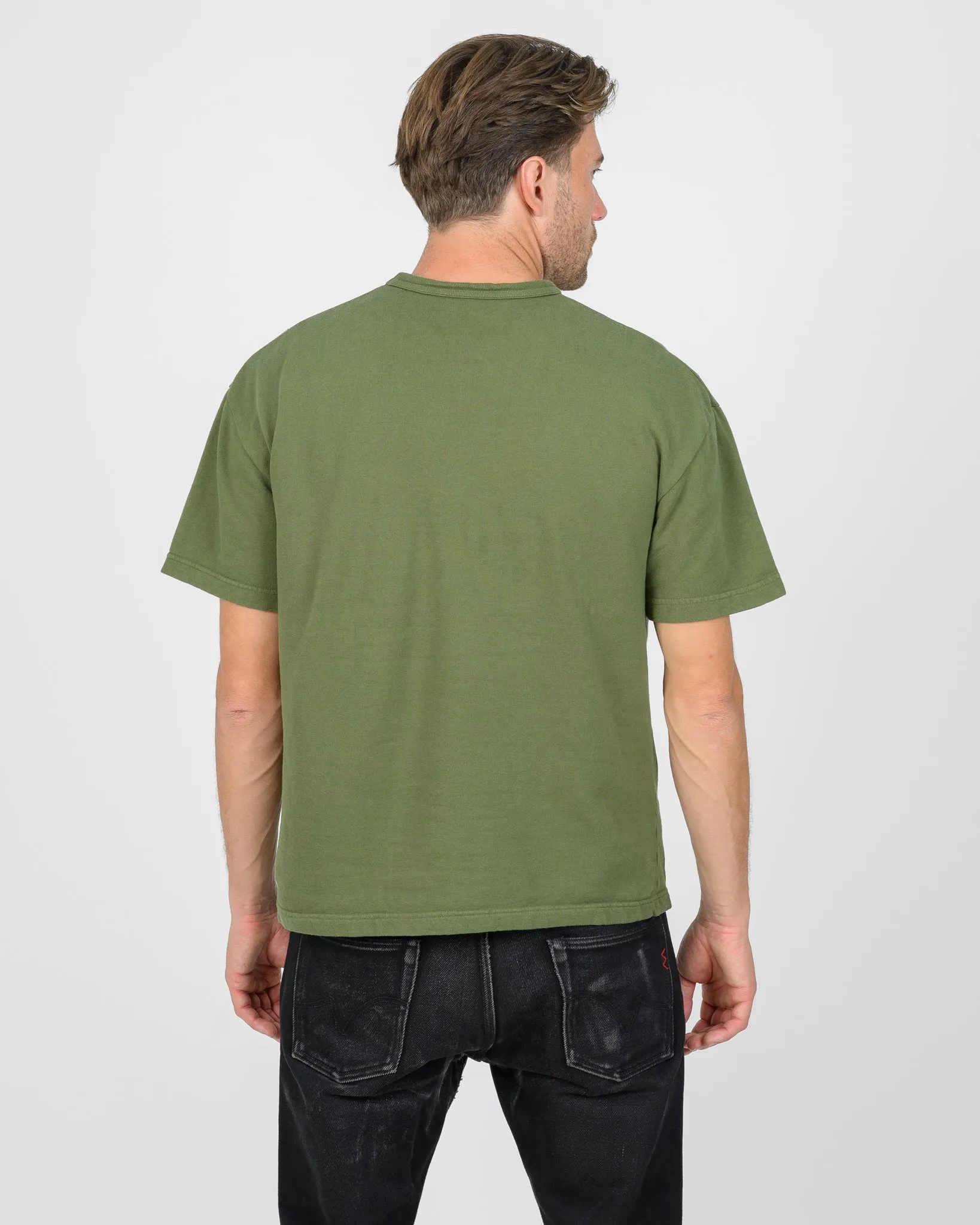 UTILITEES - 10oz Heavyweight Crew Neck T-Shirt - Olive sold by Iron Heart product image thumbnail 3