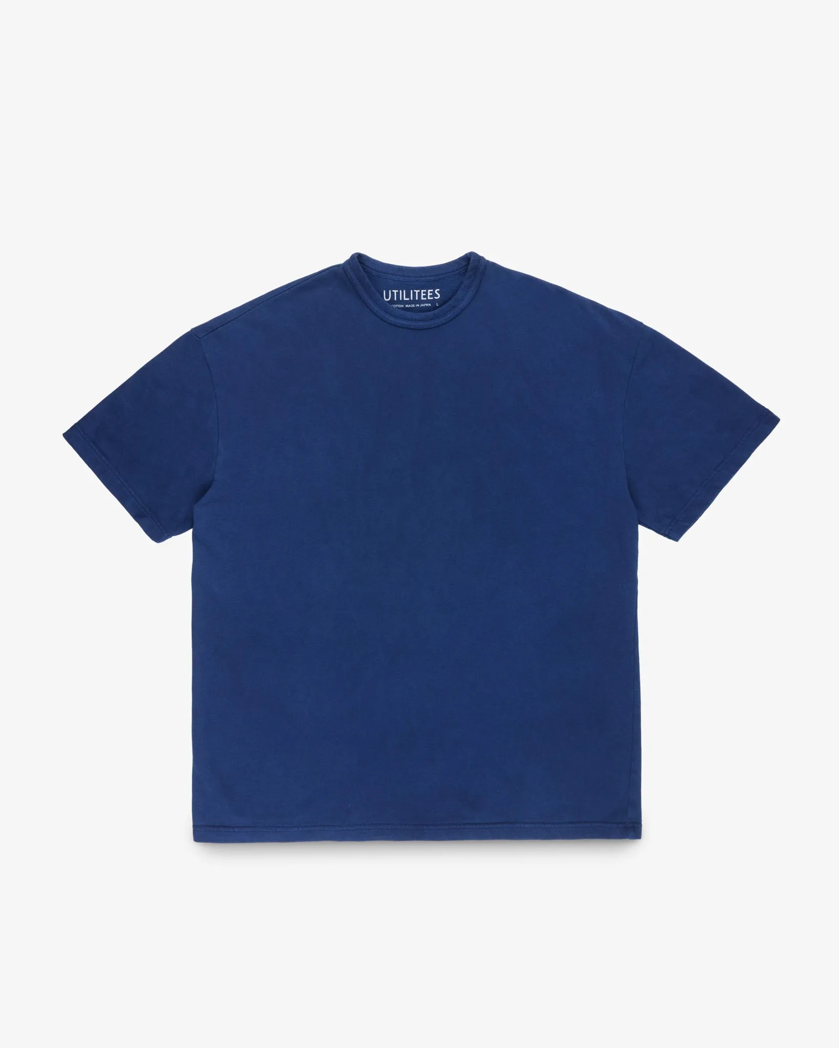 UTILITEES - 10oz Heavyweight Crew Neck T-Shirt - Pure Indigo sold by Iron Heart