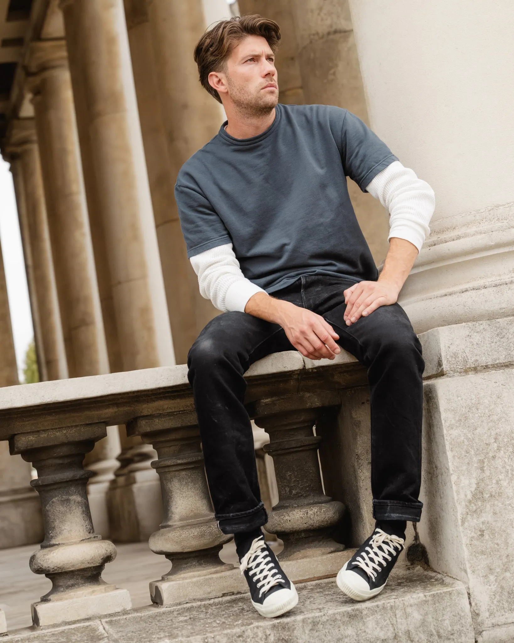 UTILITEES - 10oz Heavyweight Crew Neck T-Shirt - Charcoal sold by Iron Heart product image thumbnail 5