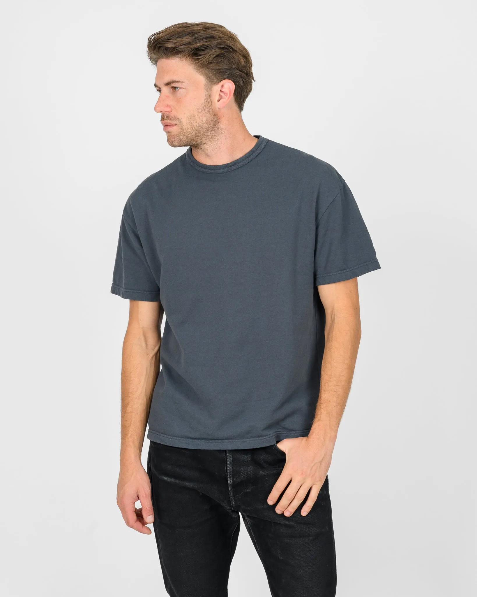 UTILITEES - 10oz Heavyweight Crew Neck T-Shirt - Charcoal sold by Iron Heart product image thumbnail 2