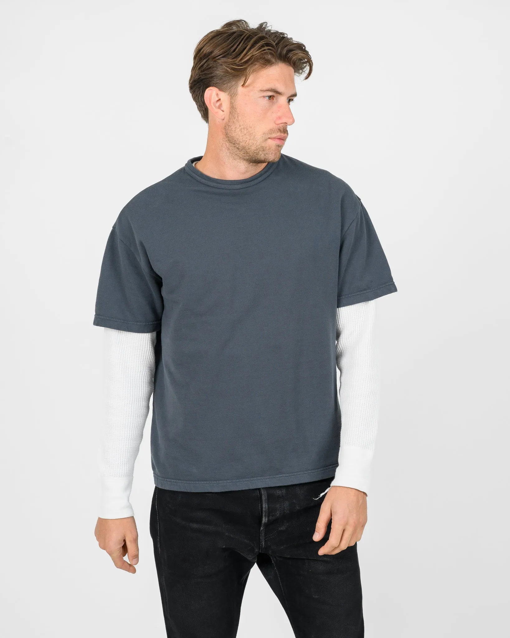UTILITEES - 10oz Heavyweight Crew Neck T-Shirt - Charcoal sold by Iron Heart product image thumbnail 3