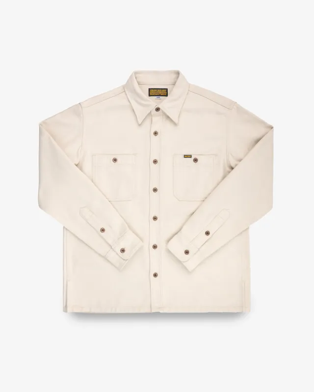 13oz Oxford Cloth Work Overshirt - Ivory sold by Iron Heart