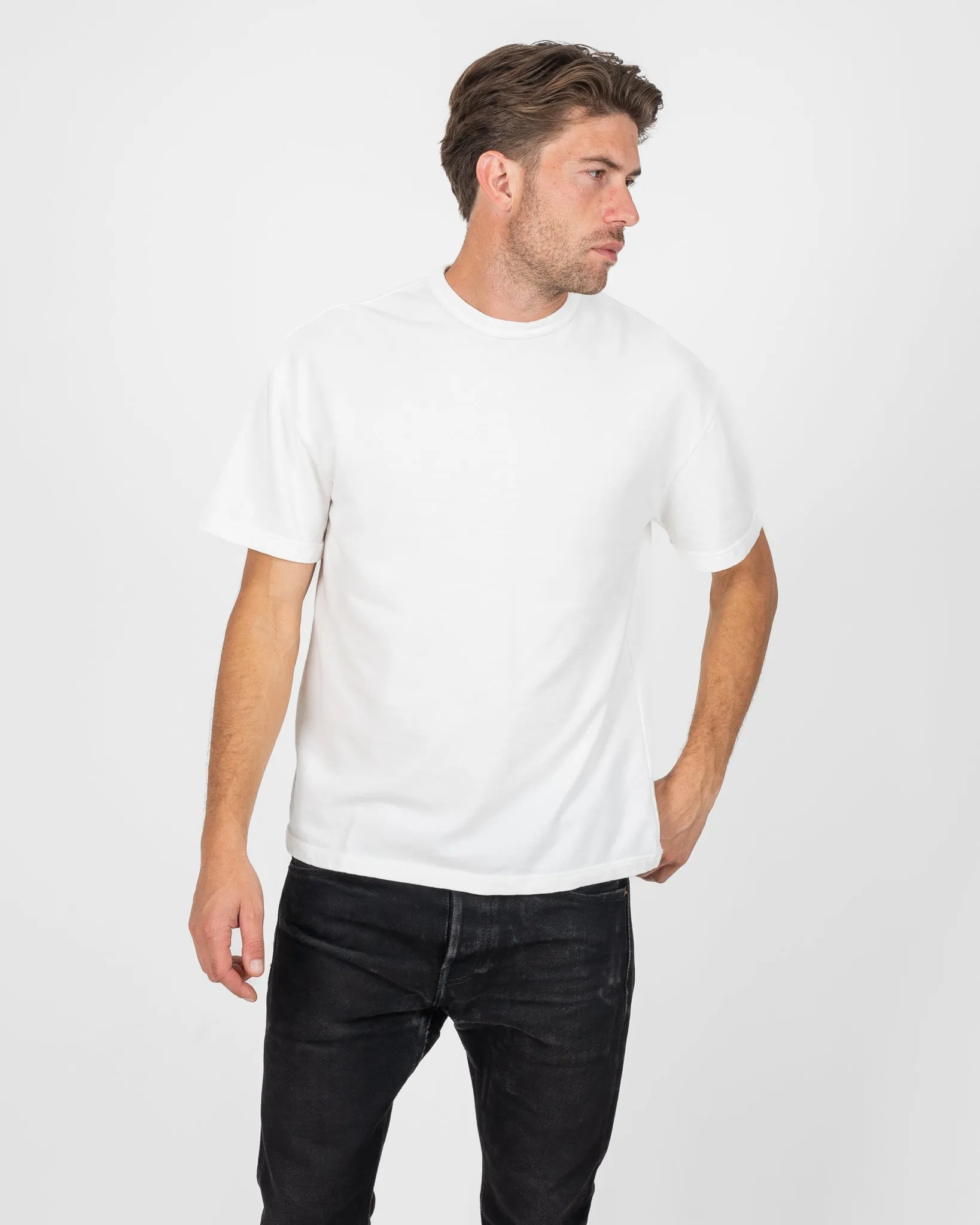 UTILITEES - 10oz Heavyweight Crew Neck T-Shirt - White sold by Iron Heart product image thumbnail 2