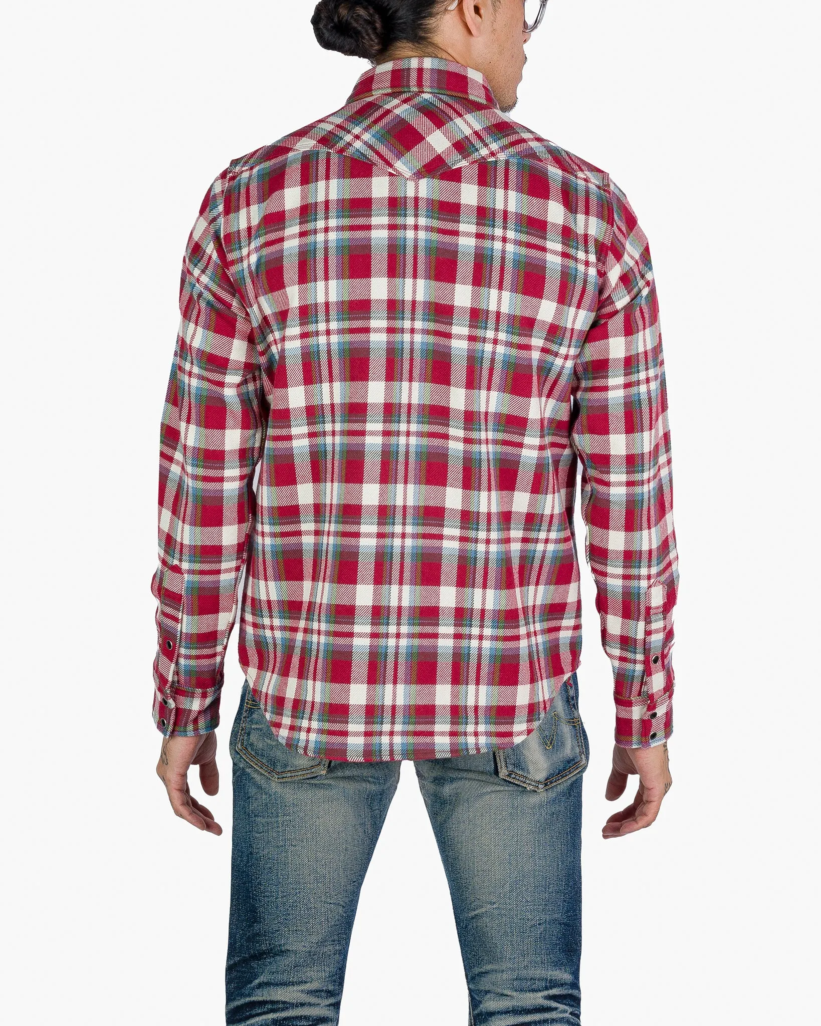 Ultra Heavy Flannel Crazy Check Western Shirt - Red sold by Iron Heart product image thumbnail 3