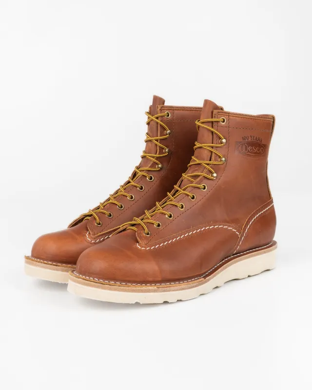 Iron Heart Int'l x Wesco® - 8" Domain Jobmaster® Boot - British Tan. The "Journeyman" sold by Iron Heart