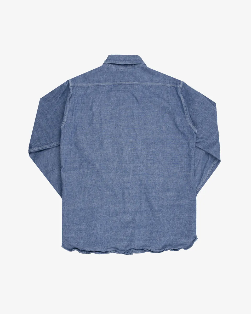 10oz Selvedge Chambray Work Shirt - Blue (IHSH-21-BLU) Size XXXXL sold by Iron Heart product image thumbnail 2