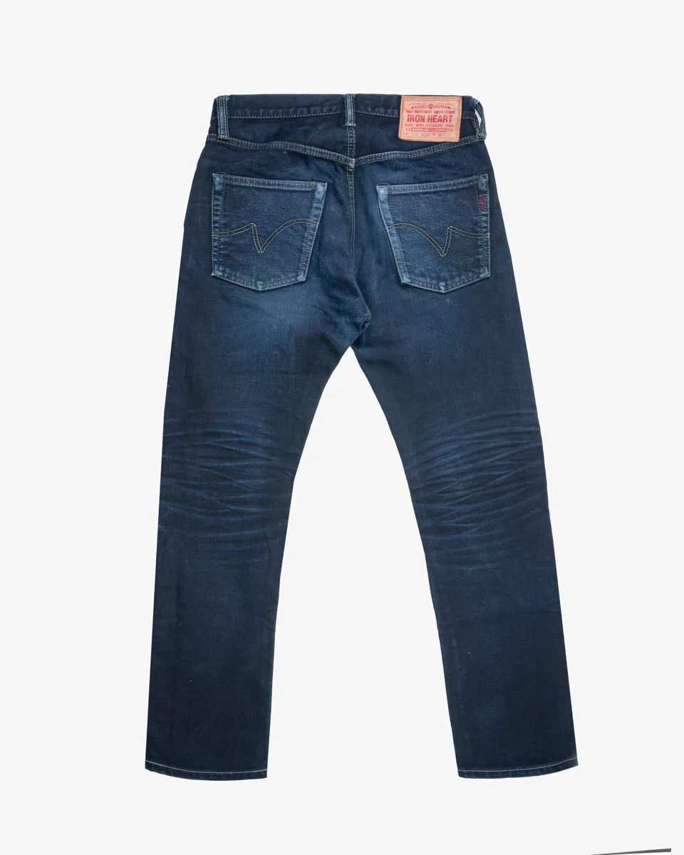 14oz Selvedge Denim Super Slim Cut Jeans - Indigo Overdyed Black (IH-555S-142od) Tag 30, Hemmed to 29.0" sold by Iron Heart product image thumbnail 2