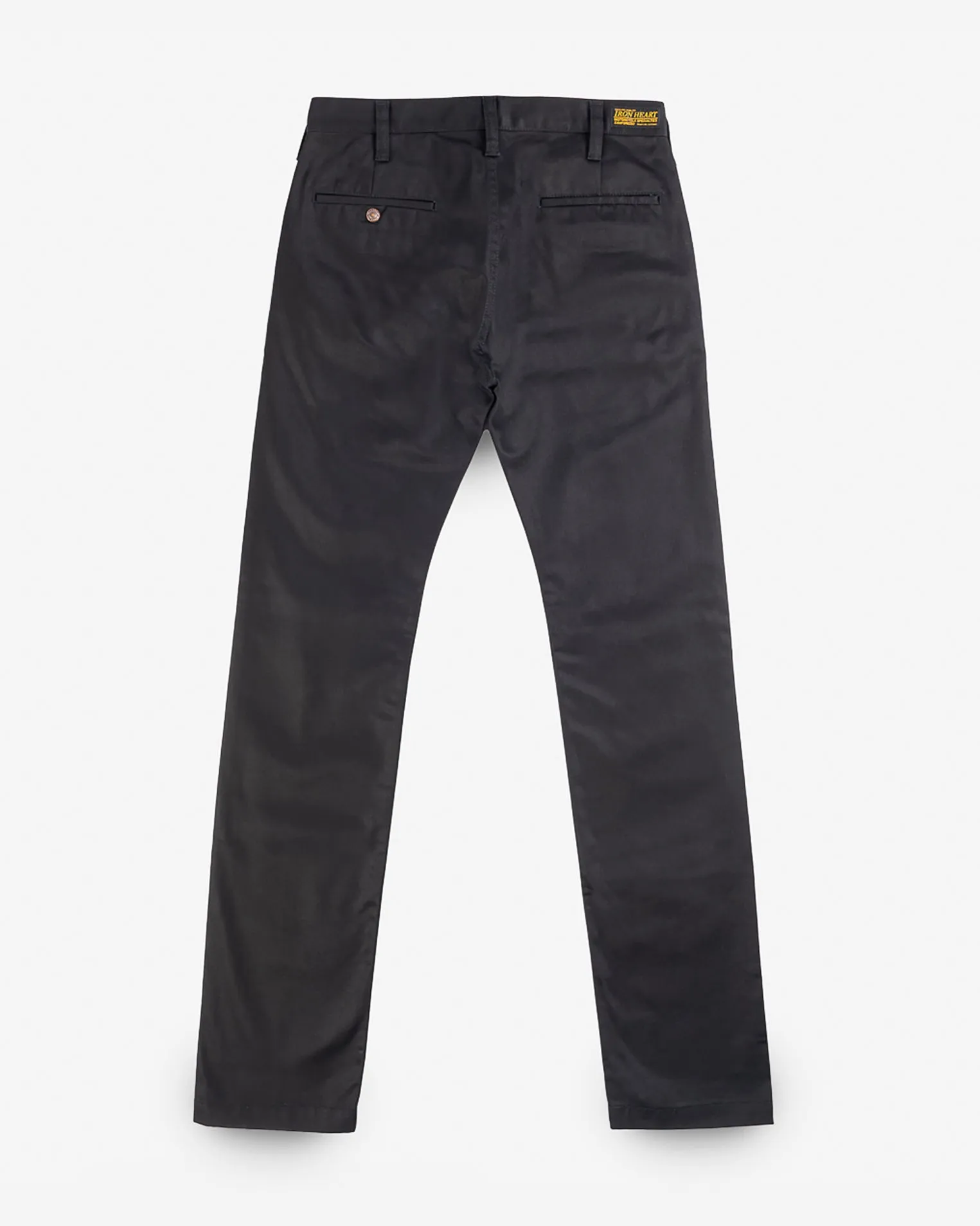 9oz Mercerised Selvedge Cotton Slim Tapered Chinos - Black (IH-721-BLK) Tag 30, Hemmed to 29.5" sold by Iron Heart product image thumbnail 2