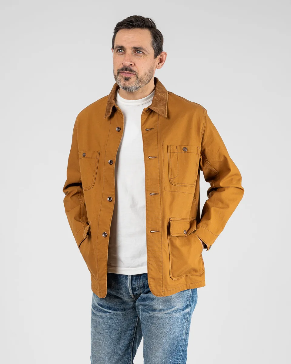 10oz Kurashikizome® Organic Cotton Duck Chore Jacket - Brown sold by Iron Heart product image thumbnail 3
