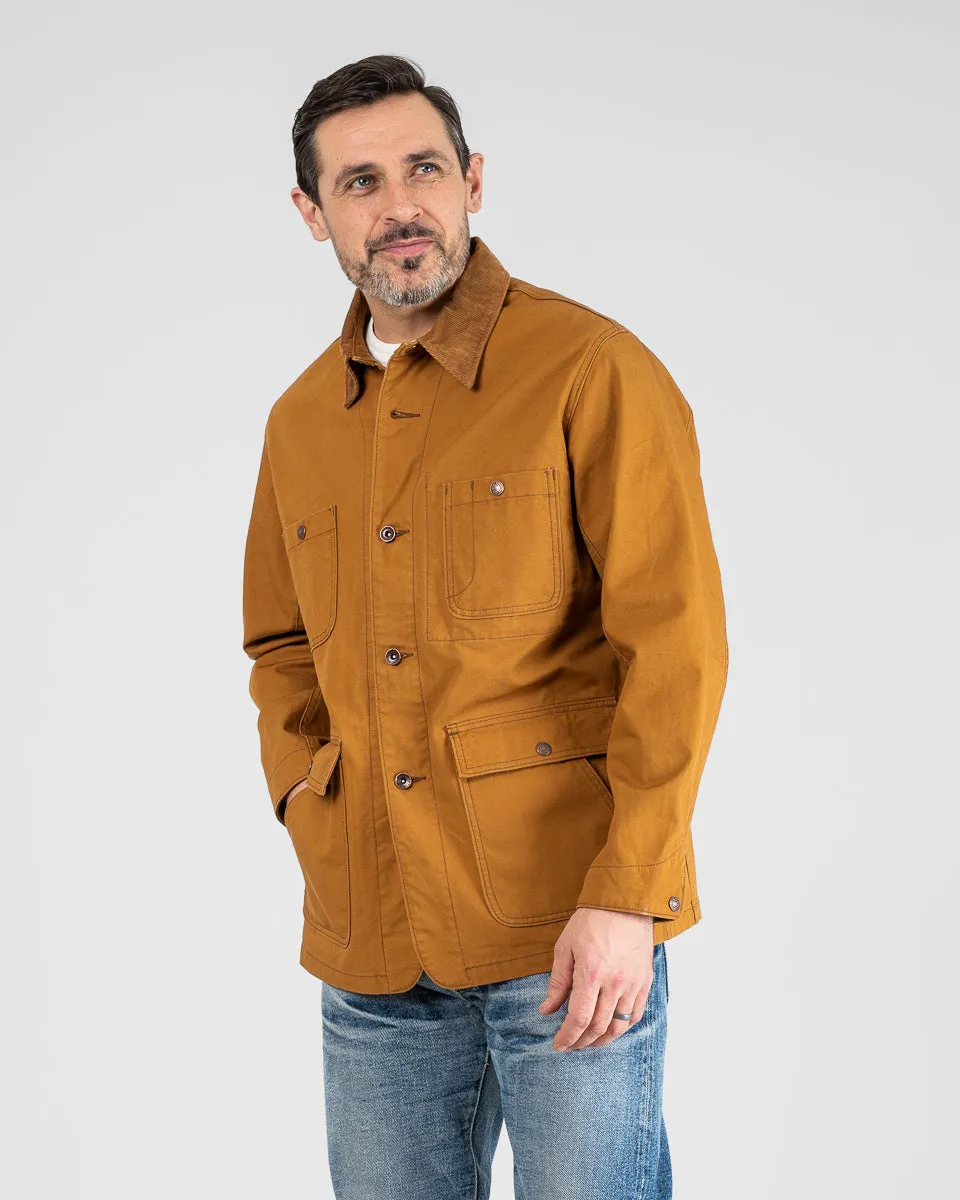 10oz Kurashikizome® Organic Cotton Duck Chore Jacket - Brown sold by Iron Heart product image thumbnail 2