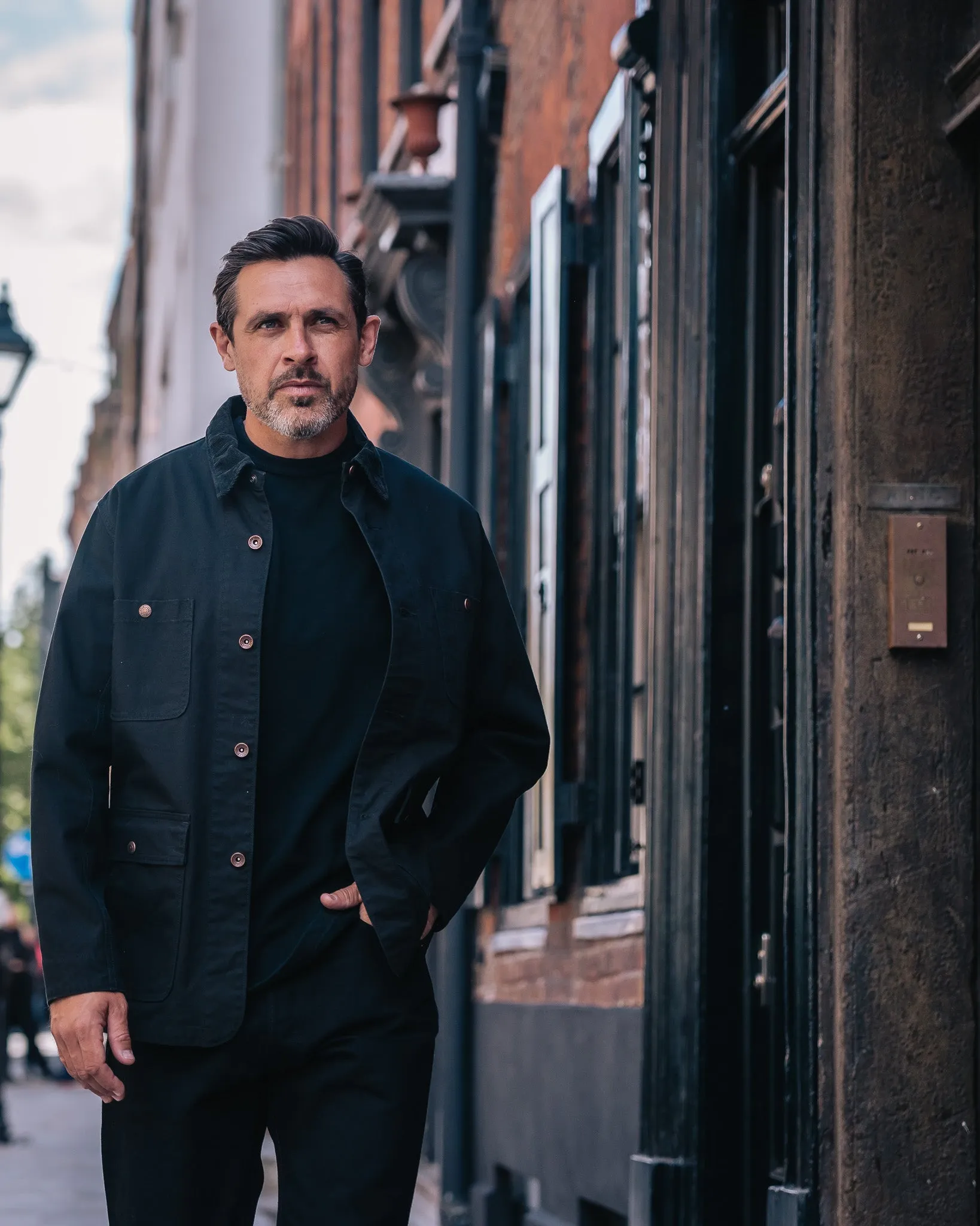 10oz Kurashikizome® Organic Cotton Duck Chore Jacket - Black sold by Iron Heart product image thumbnail 4