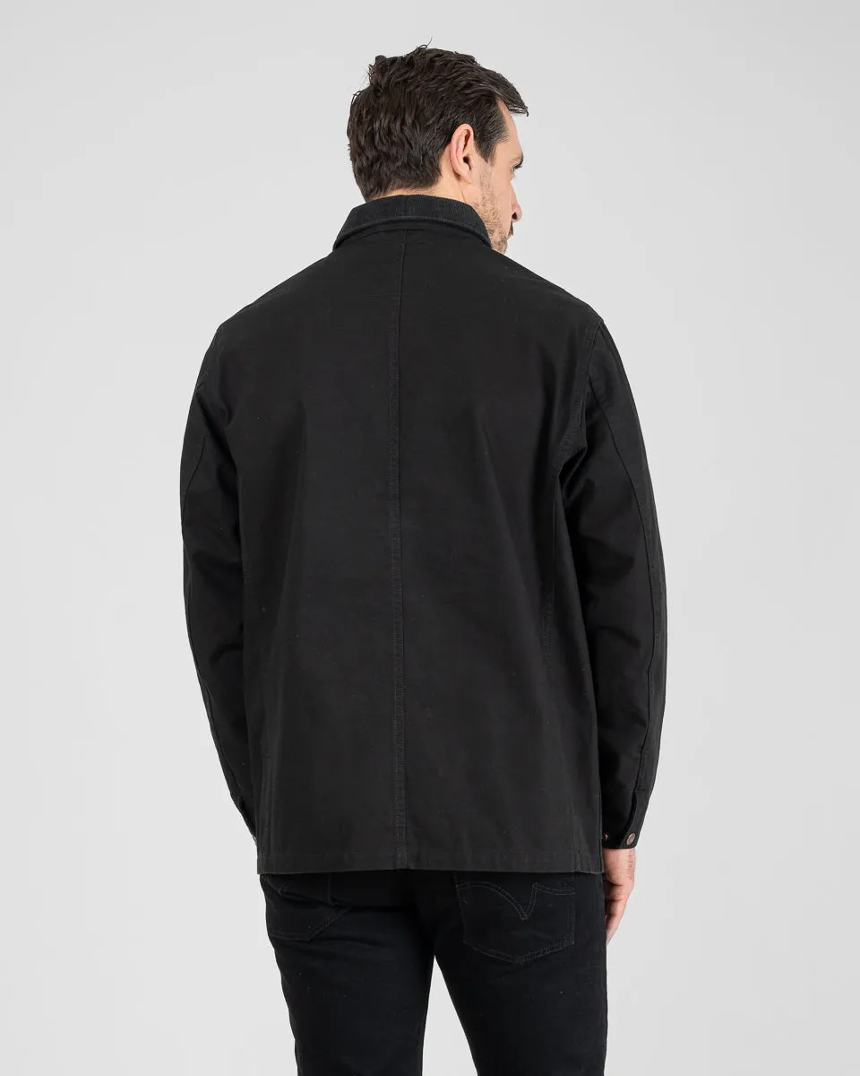 10oz Kurashikizome® Organic Cotton Duck Chore Jacket - Black sold by Iron Heart product image thumbnail 3