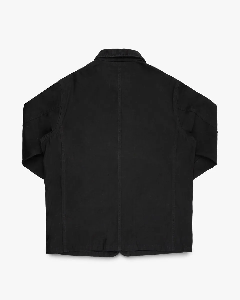 10oz Kurashikizome® Organic Cotton Duck Chore Jacket - Black sold by Iron Heart product image thumbnail 5