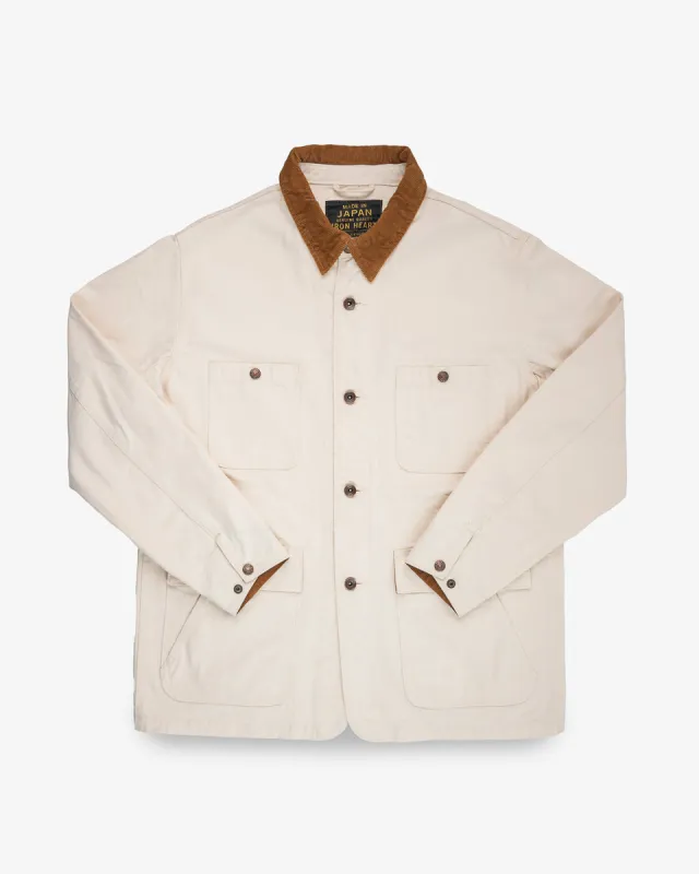 10oz Kurashikizome® Organic Cotton Duck Chore Jacket - Ivory sold by Iron Heart