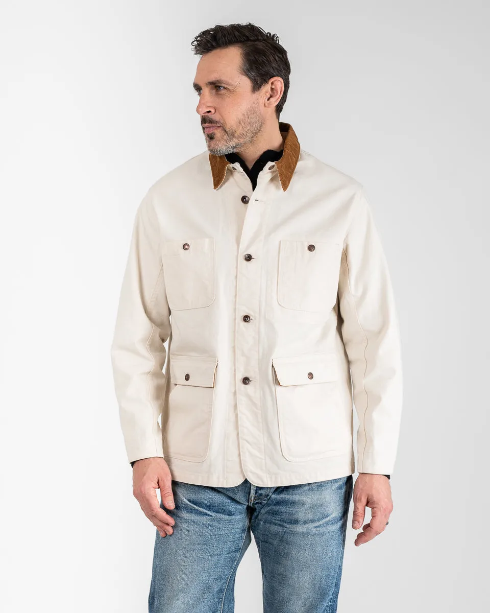 10oz Kurashikizome® Organic Cotton Duck Chore Jacket - Ivory sold by Iron Heart product image thumbnail 2
