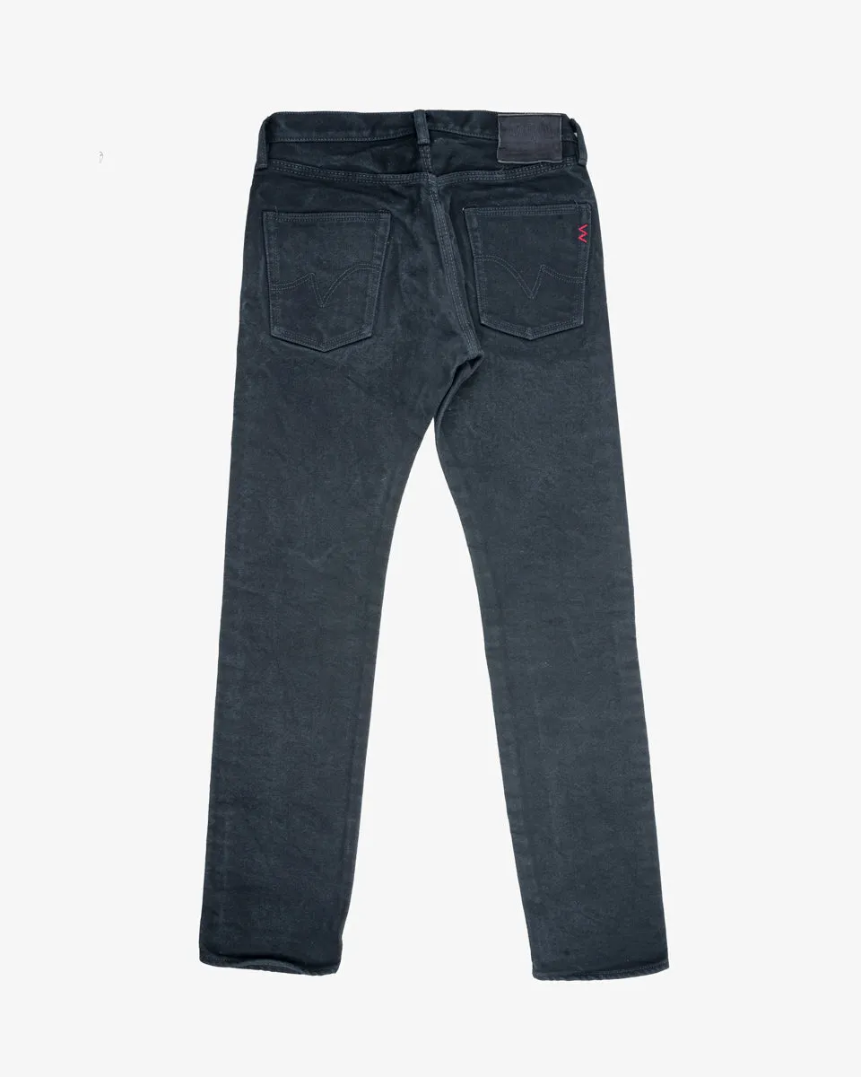 21oz Selvedge Denim Slim Tapered Cut Jeans - Superblack Non-Fade (IH-777S-SB) Tag 35, Hemmed to 34.4" sold by Iron Heart product image thumbnail 2