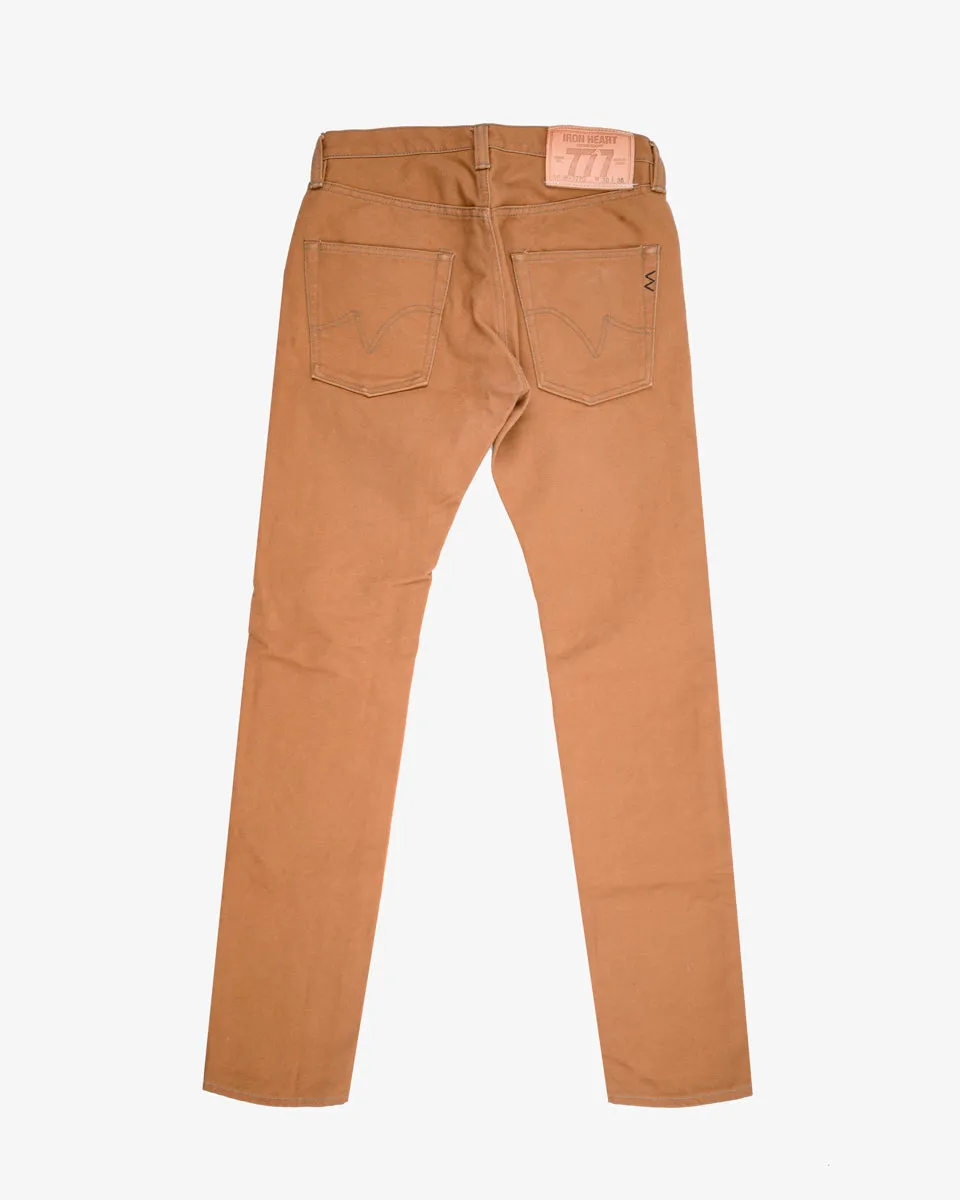 17oz Duck Slim Tapered Cut Jeans - Brown (IH-777D) Tag 30, Hemmed to 31.5" sold by Iron Heart product image thumbnail 2