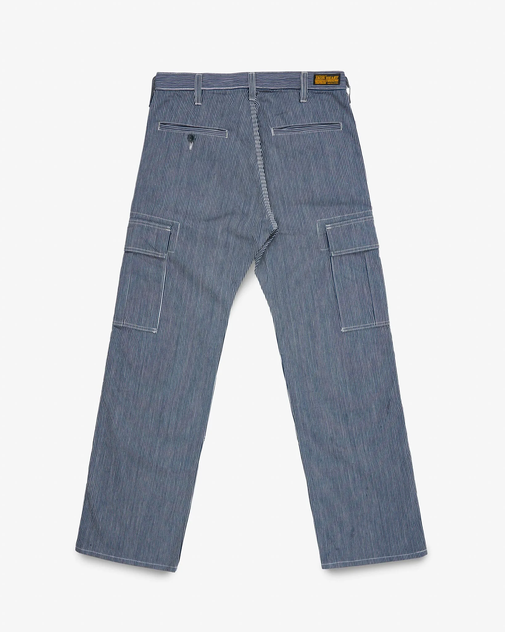 10.5oz Narrow Stripe Hickory Cargo Pants - Indigo (IH-739-IND) Tag 33, Hemmed to 32.0" sold by Iron Heart product image thumbnail 2