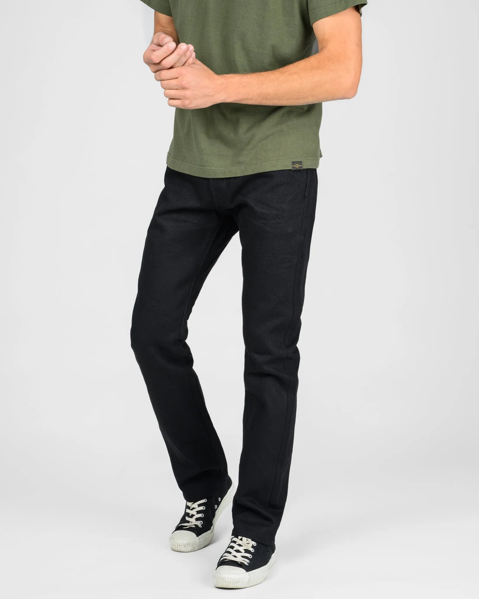 21oz Selvedge Denim Slim Cut Jeans - Superblack (Fades To Grey) sold by Iron Heart product image thumbnail 2