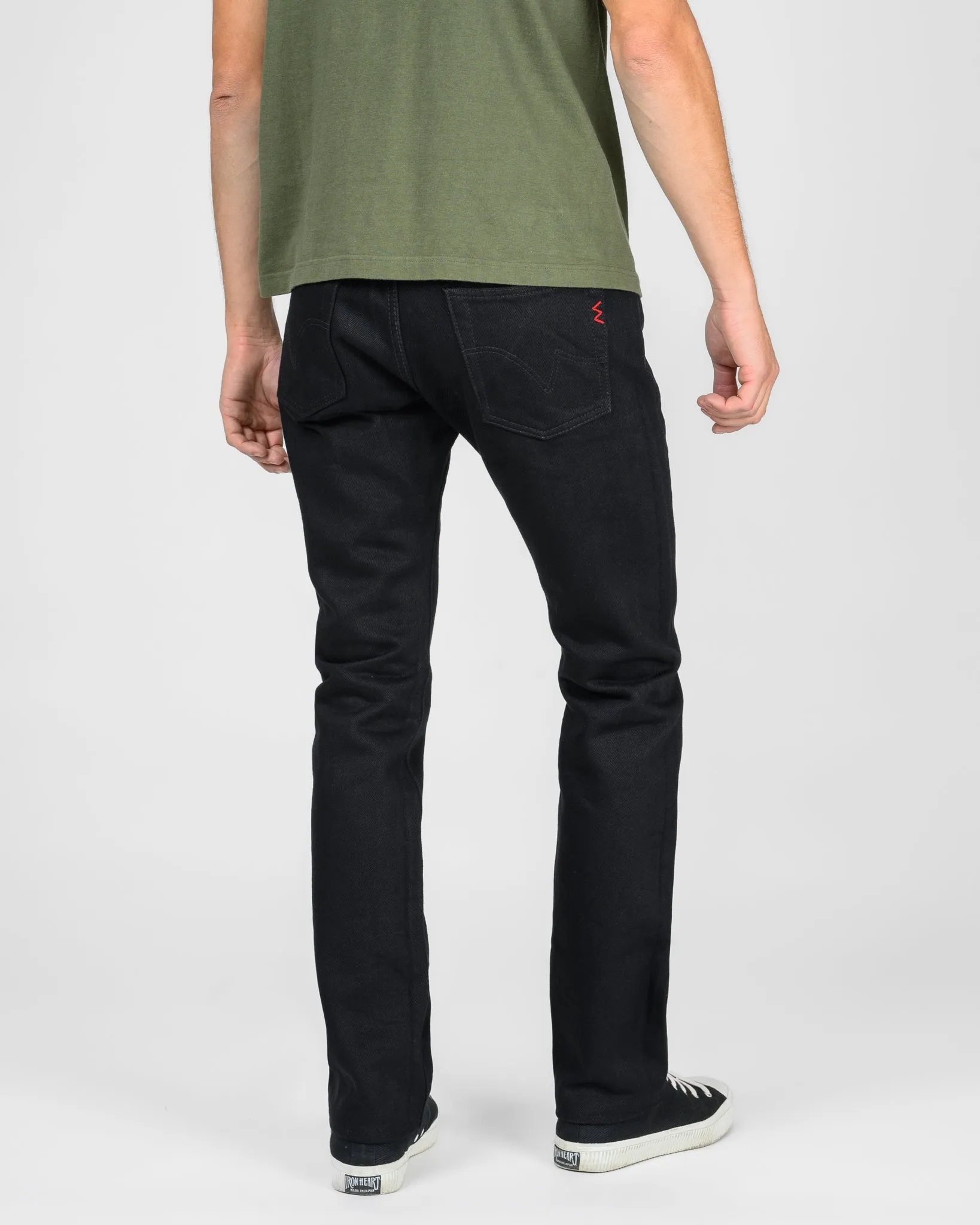 21oz Selvedge Denim Slim Cut Jeans - Superblack (Fades To Grey) sold by Iron Heart product image thumbnail 3