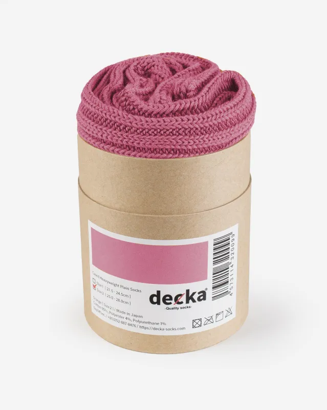 Decka Cased Heavyweight Plain Socks - Flamingo sold by Iron Heart