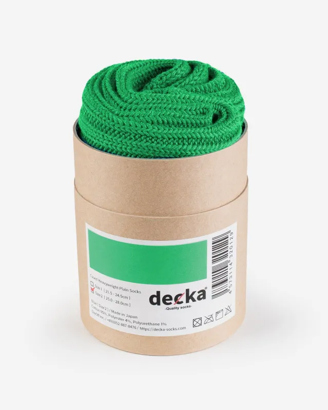 Decka Cased Heavyweight Plain Socks - Neon Green sold by Iron Heart