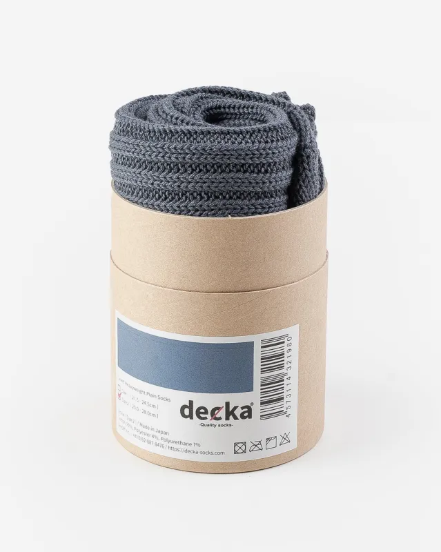 Decka Cased Heavyweight Plain Socks - Stone sold by Iron Heart