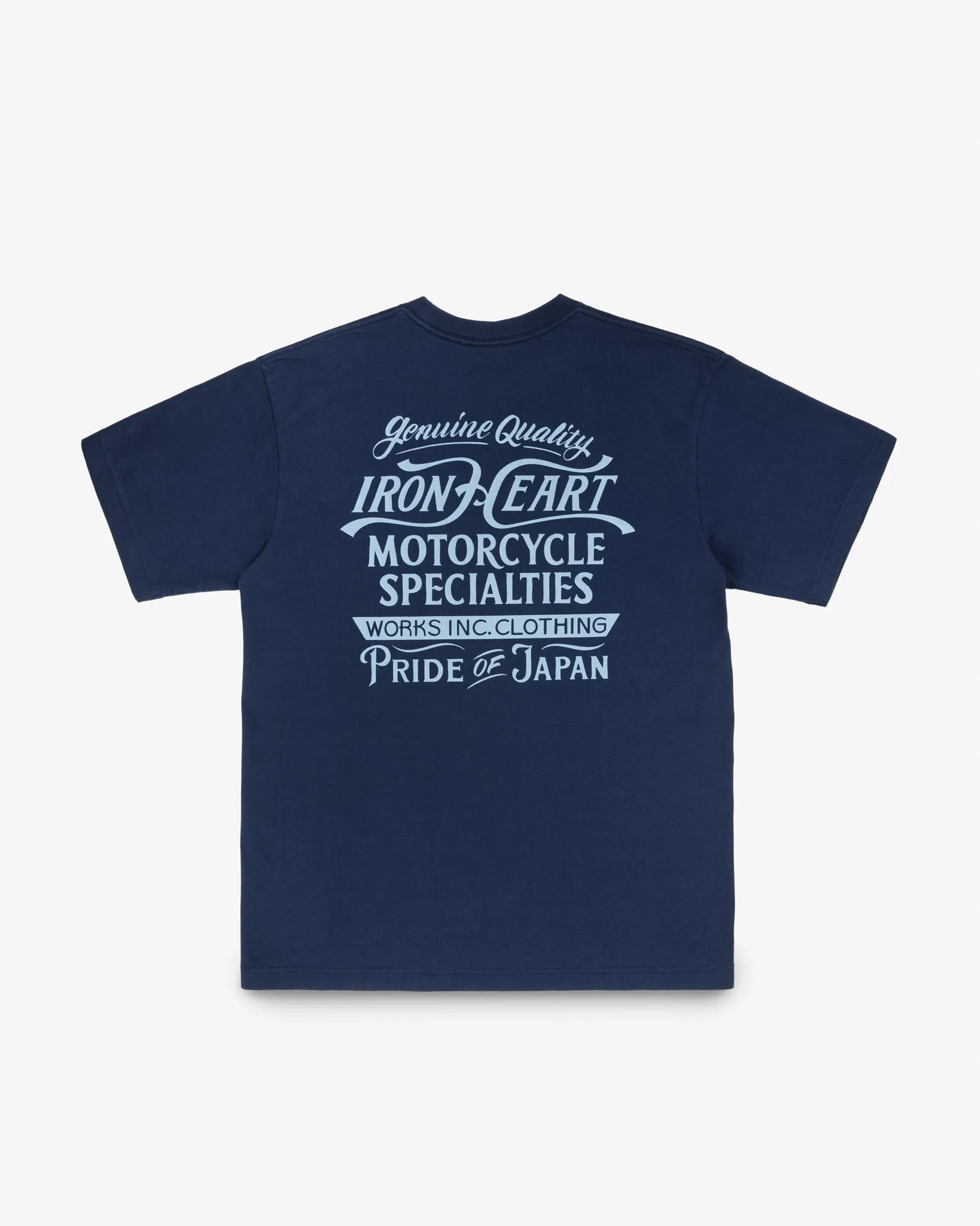 7.5oz Printed Loopwheel Crew Neck T-Shirt - Navy sold by Iron Heart product image thumbnail 5