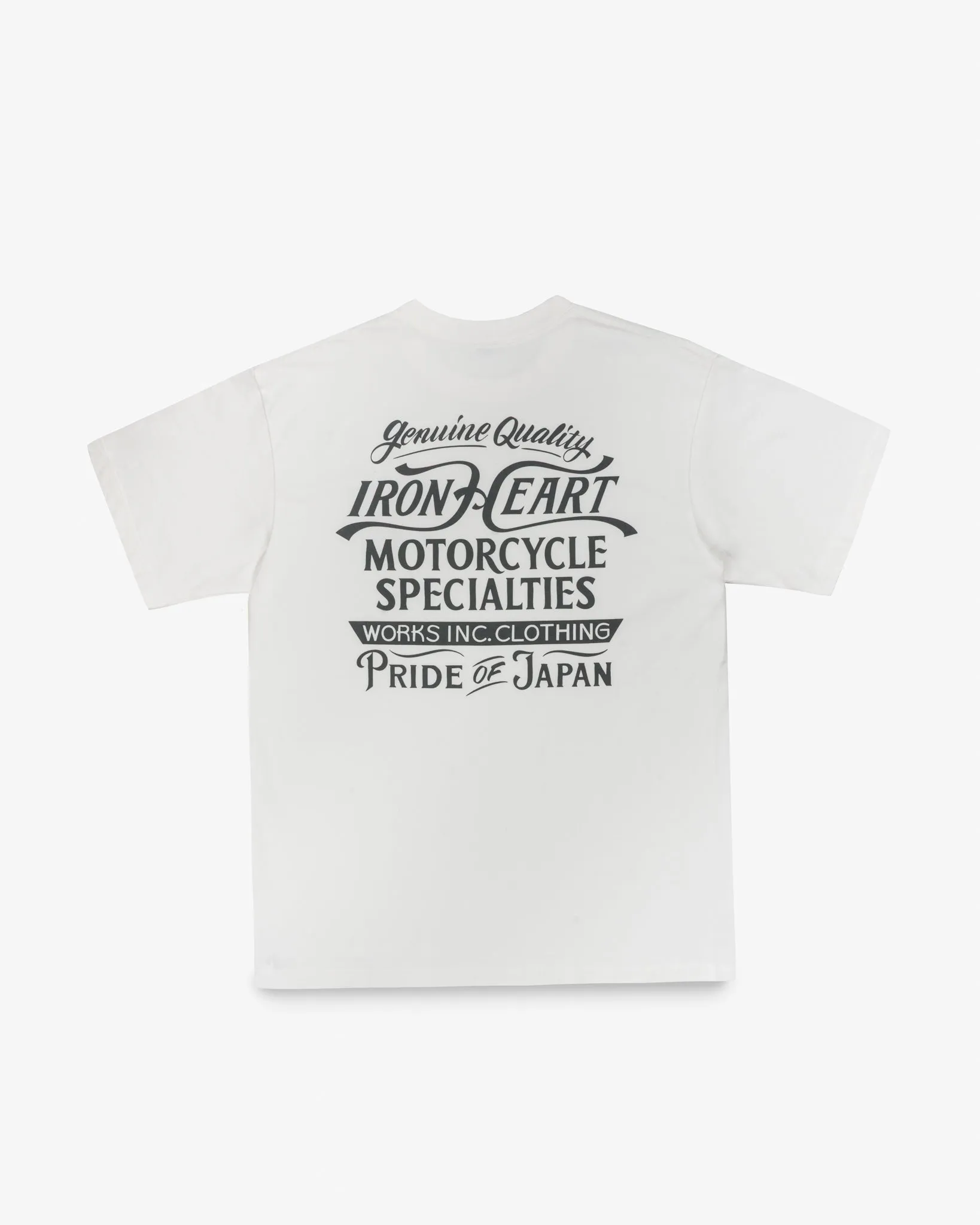 7.5oz Printed Loopwheel Crew Neck T-Shirt - White sold by Iron Heart product image thumbnail 5
