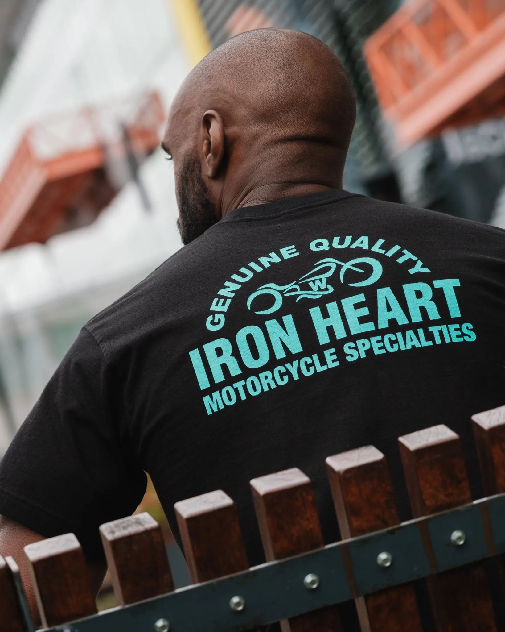 7.5oz Printed Loopwheel Crew Neck T-Shirt - Black sold by Iron Heart product image thumbnail 4