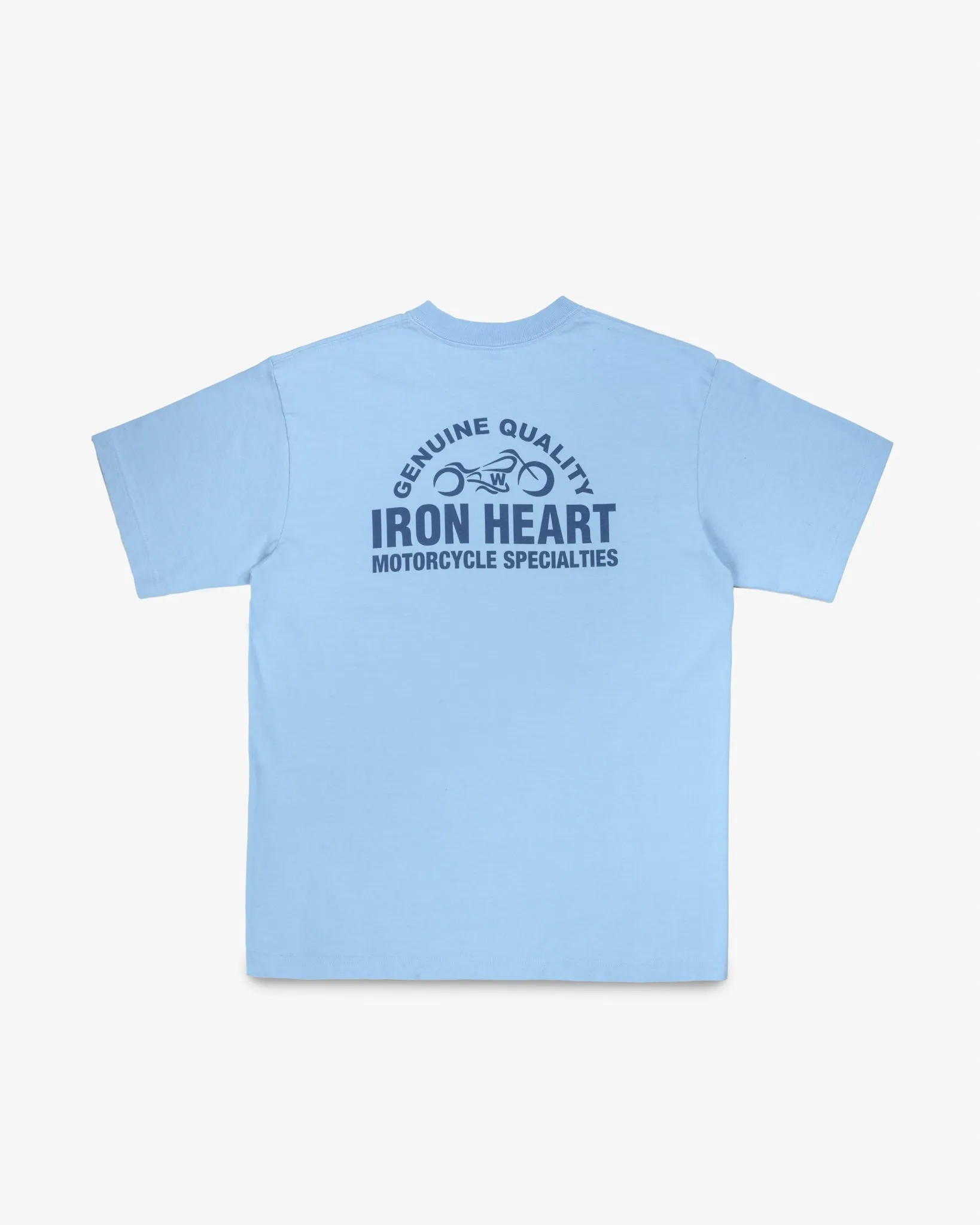 7.5oz Printed Loopwheel Crew Neck T-Shirt - Sax Blue sold by Iron Heart product image thumbnail 5