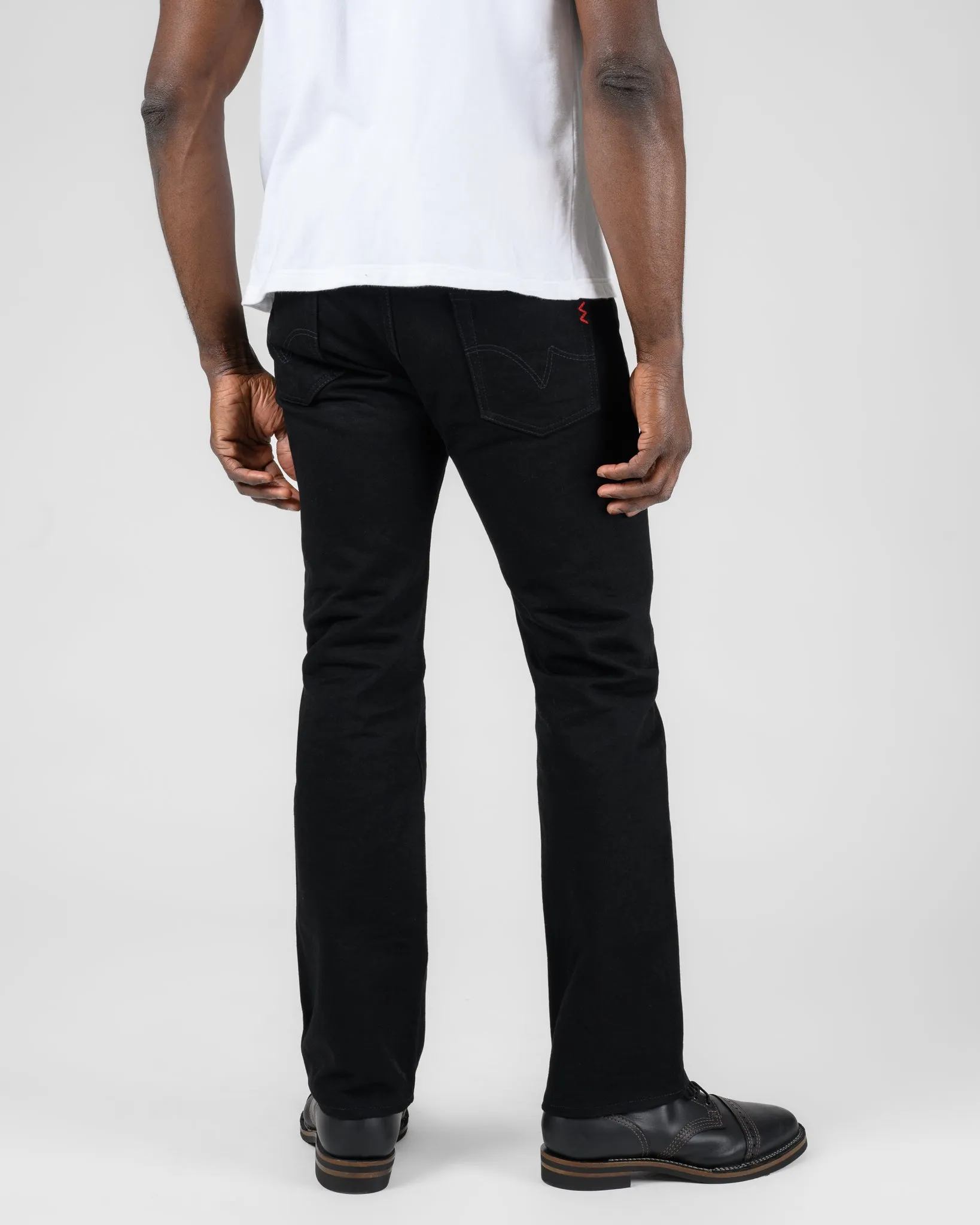 14oz Selvedge Denim Slim Straight Cut Jeans - Black/Black sold by Iron Heart product image thumbnail 3