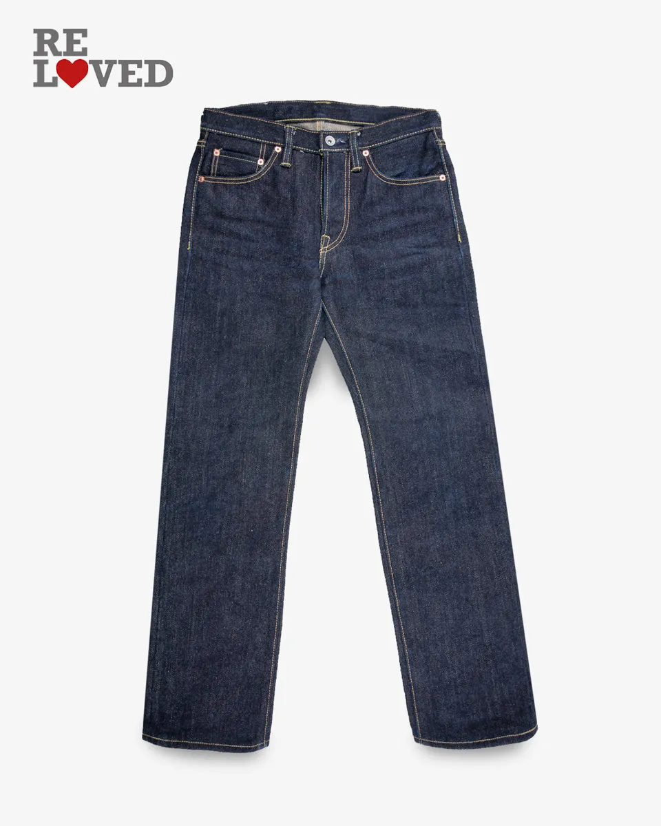 25oz Selvedge Denim Slim Straight Cut Jeans - Indigo (IH-666-XHS) Tag 31, Hemmed to 30.0" sold by Iron Heart
